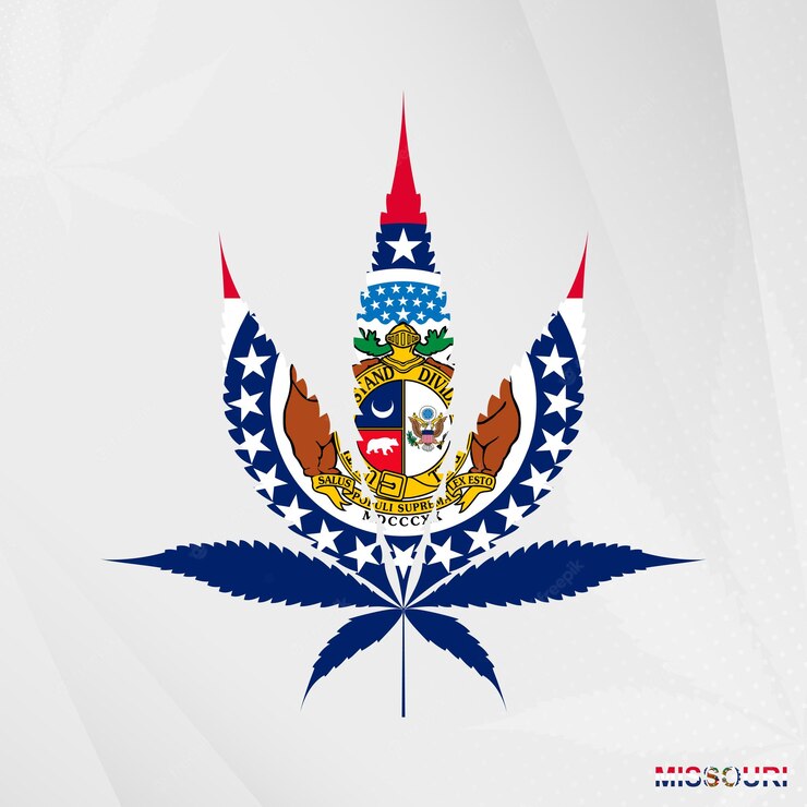 Flag missouri marijuana leaf shape concept legalization cannabis missouri 292608 17121